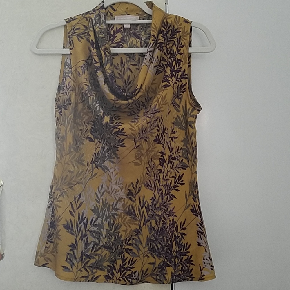 Banana Republic Floral Cowl Neck Tank XS